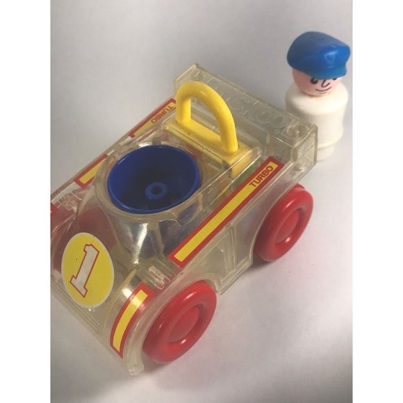 RARE Playskool Vintage 1988 Go Go Gears Race Car Vehicle Push and Go w Driver - Picture 2 of 12